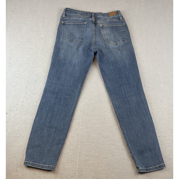 Judy Blue Womens Sz 28 Relaxed Fit Straight Leg Jeans Medium Distressed - Picture 8 of 13